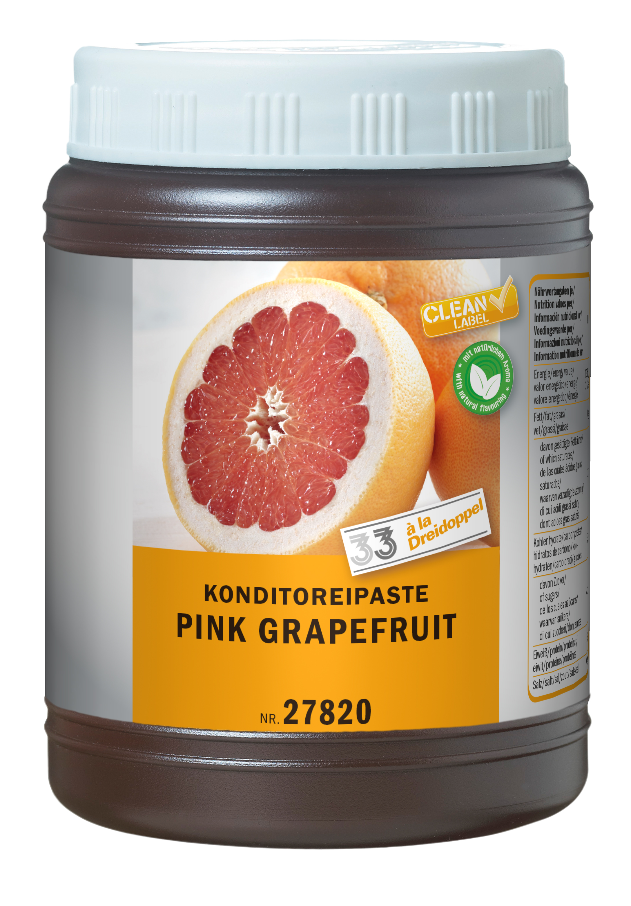 Dreidoppel Konditoreipaste Pink Grapefruit 1kg