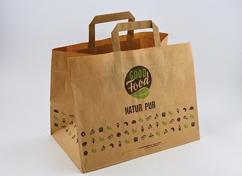 Papiertragetasche Motiv Good Food 32x22x25cm (250)
