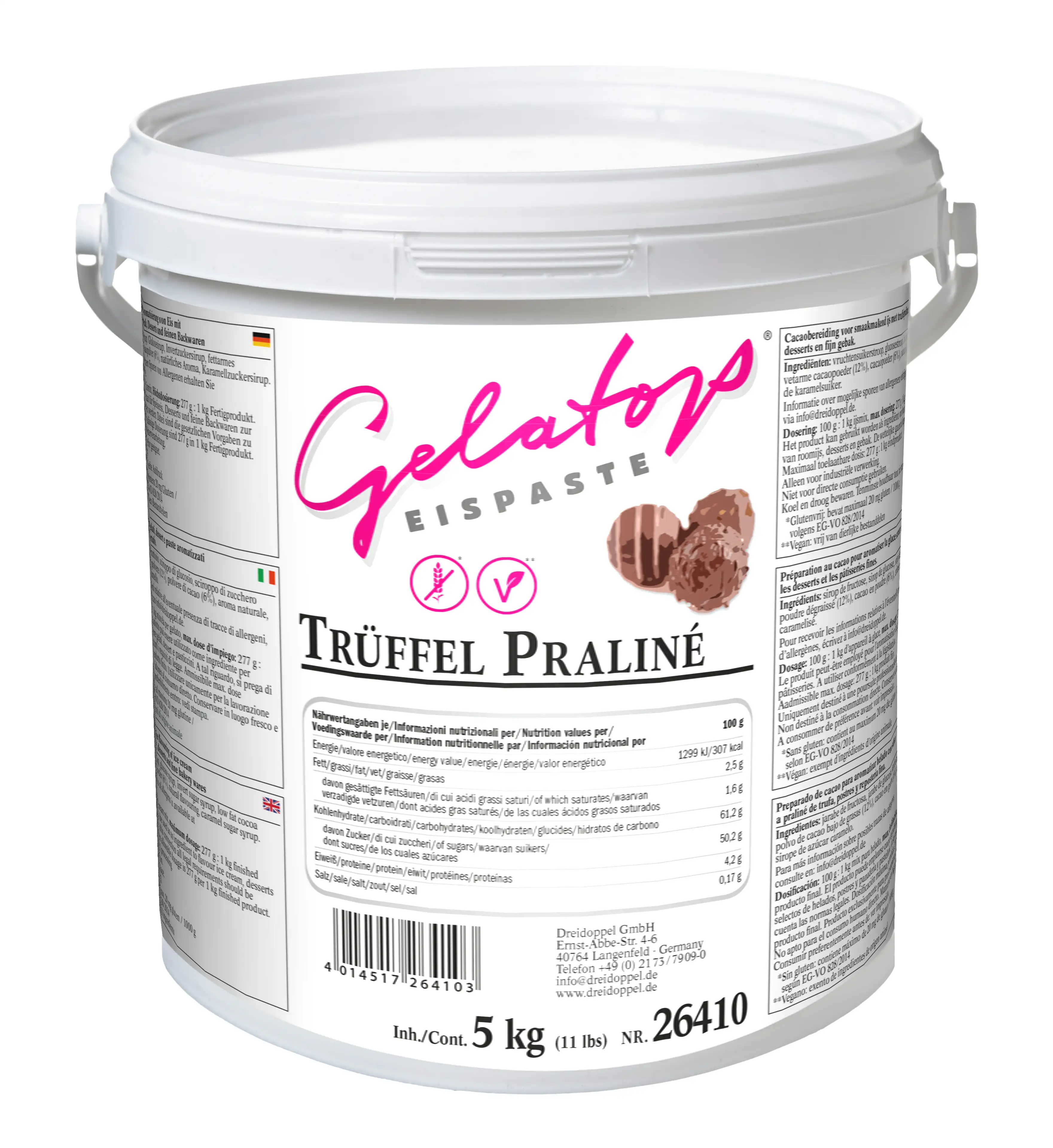 Dreidoppel Eispaste Trüffel Praliné 5kg