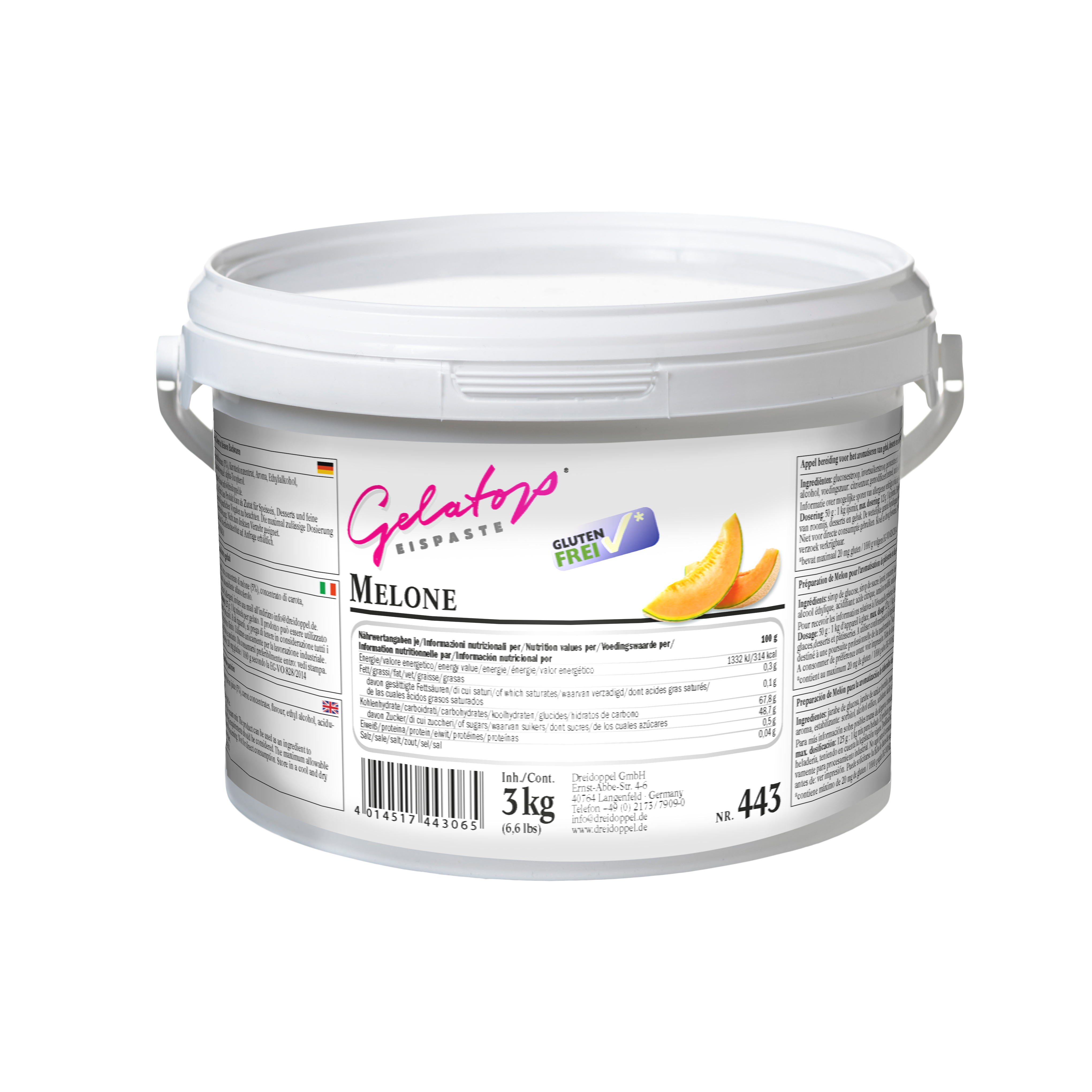 Dreidoppel Fruchtpaste Melone 3 kg