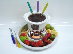 Heiße Schokolade Schoko-Fondue-Set "Gourmet"