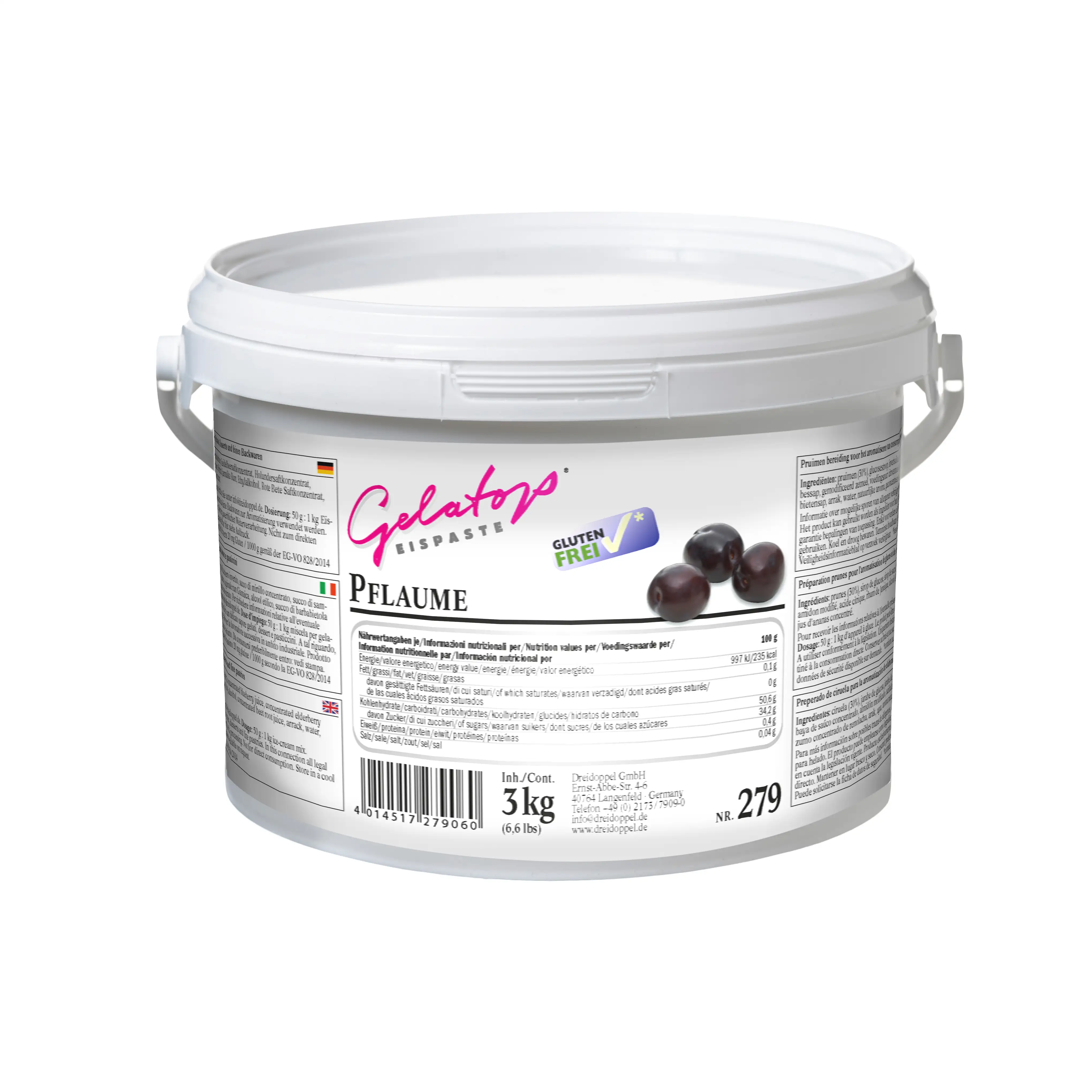 Dreidoppel Fruchtpaste Pflaume 3kg