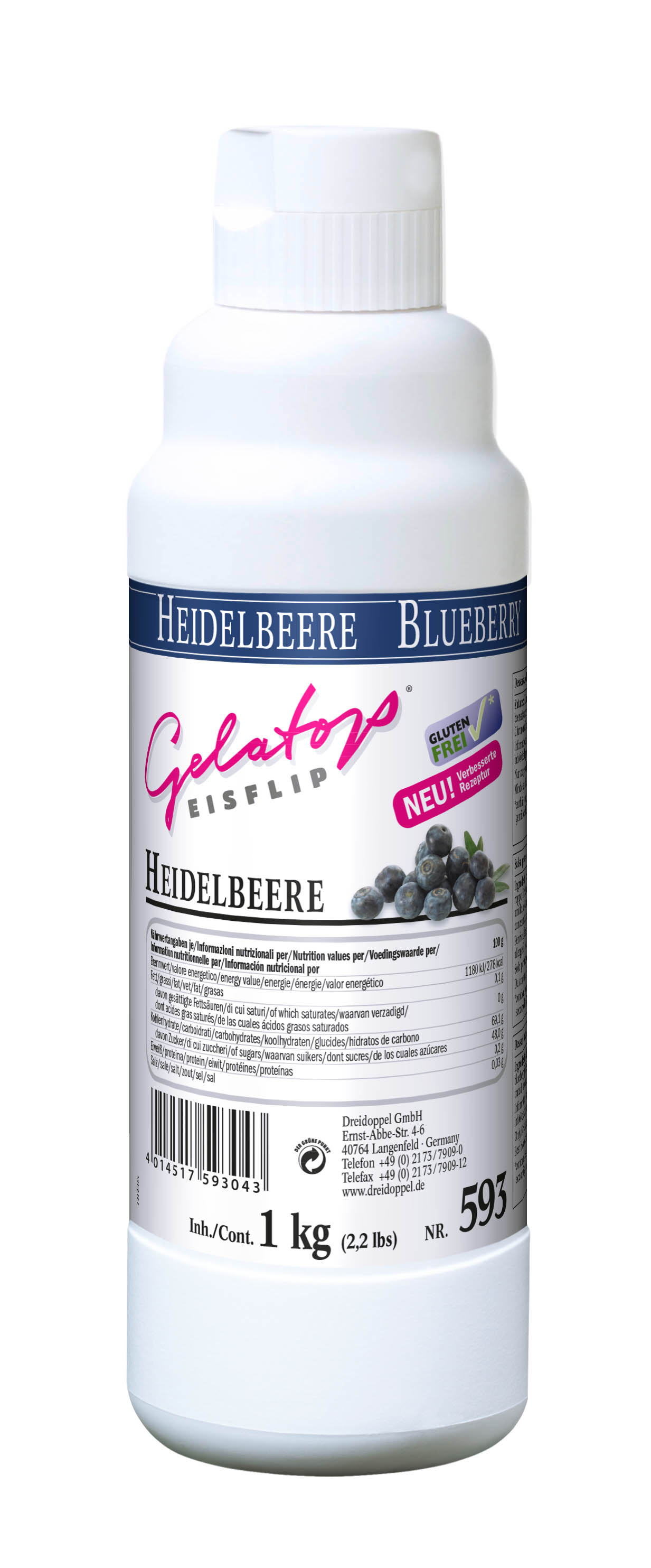 Dreidoppel Topping Heidelbeere 1kg