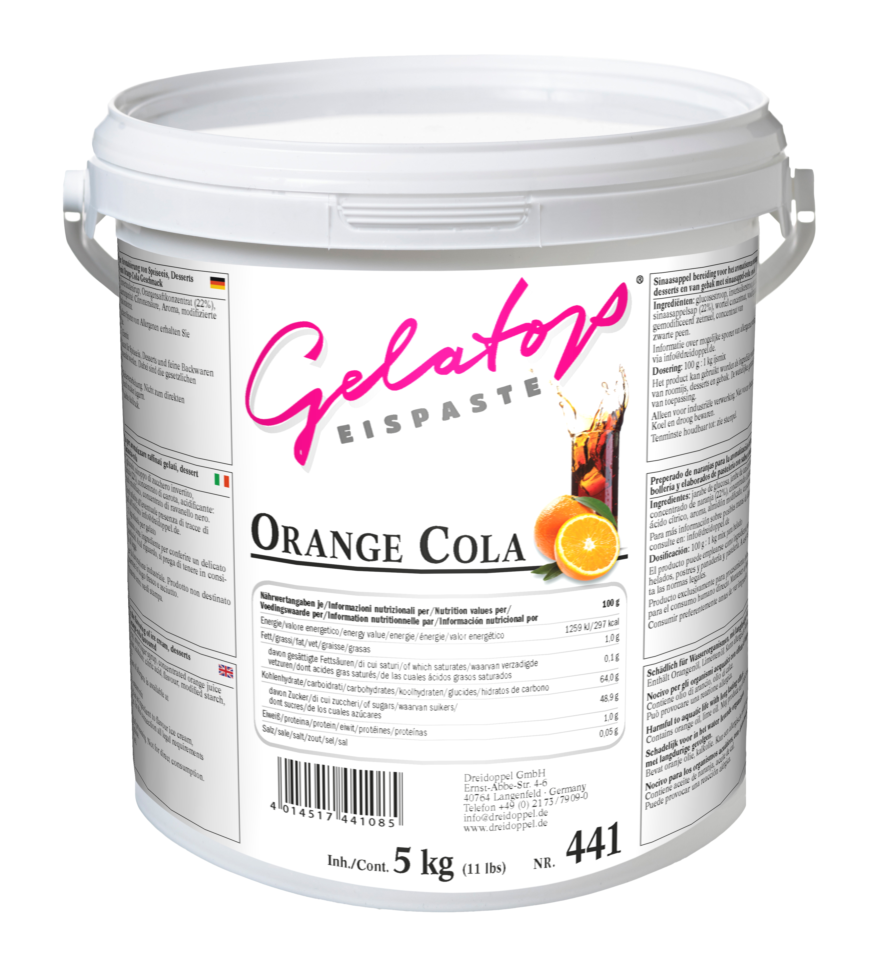 Dreidoppel Fruchtpaste Orange-Cola 5kg