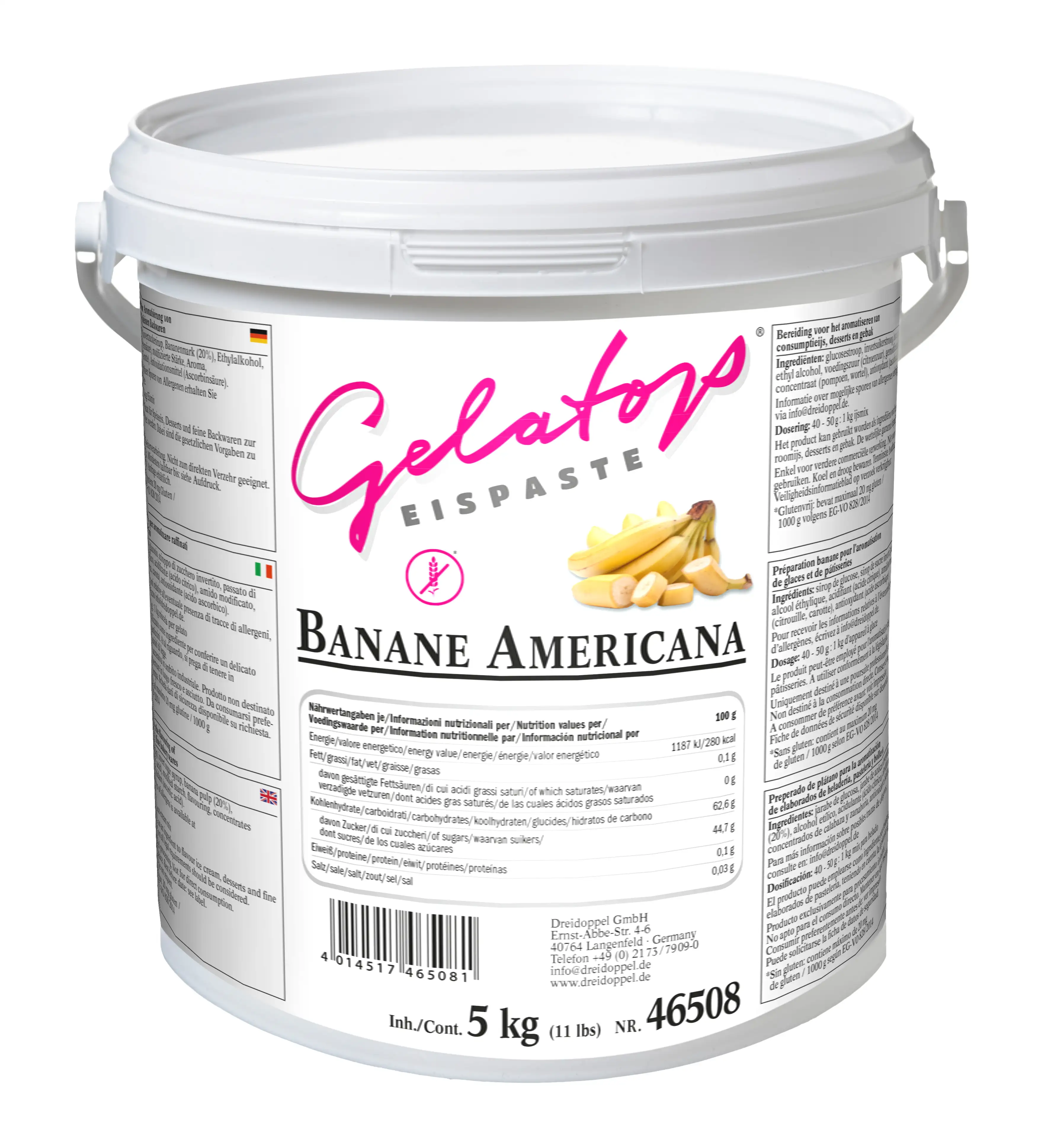 Dreidoppel Fruchtpaste Banane Americana 5kg