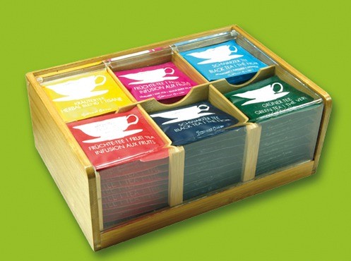 Bambus-Tee-Box mit Acryl-Deckel