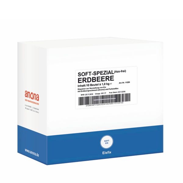 Anona Softeispulver Erdbeer Eisfix 7x1,5kg 