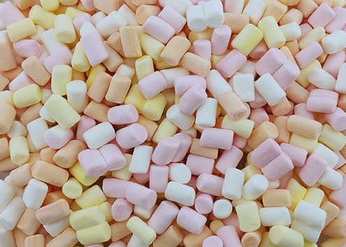 Mini-Marshmallows 4-farbig 1 kg