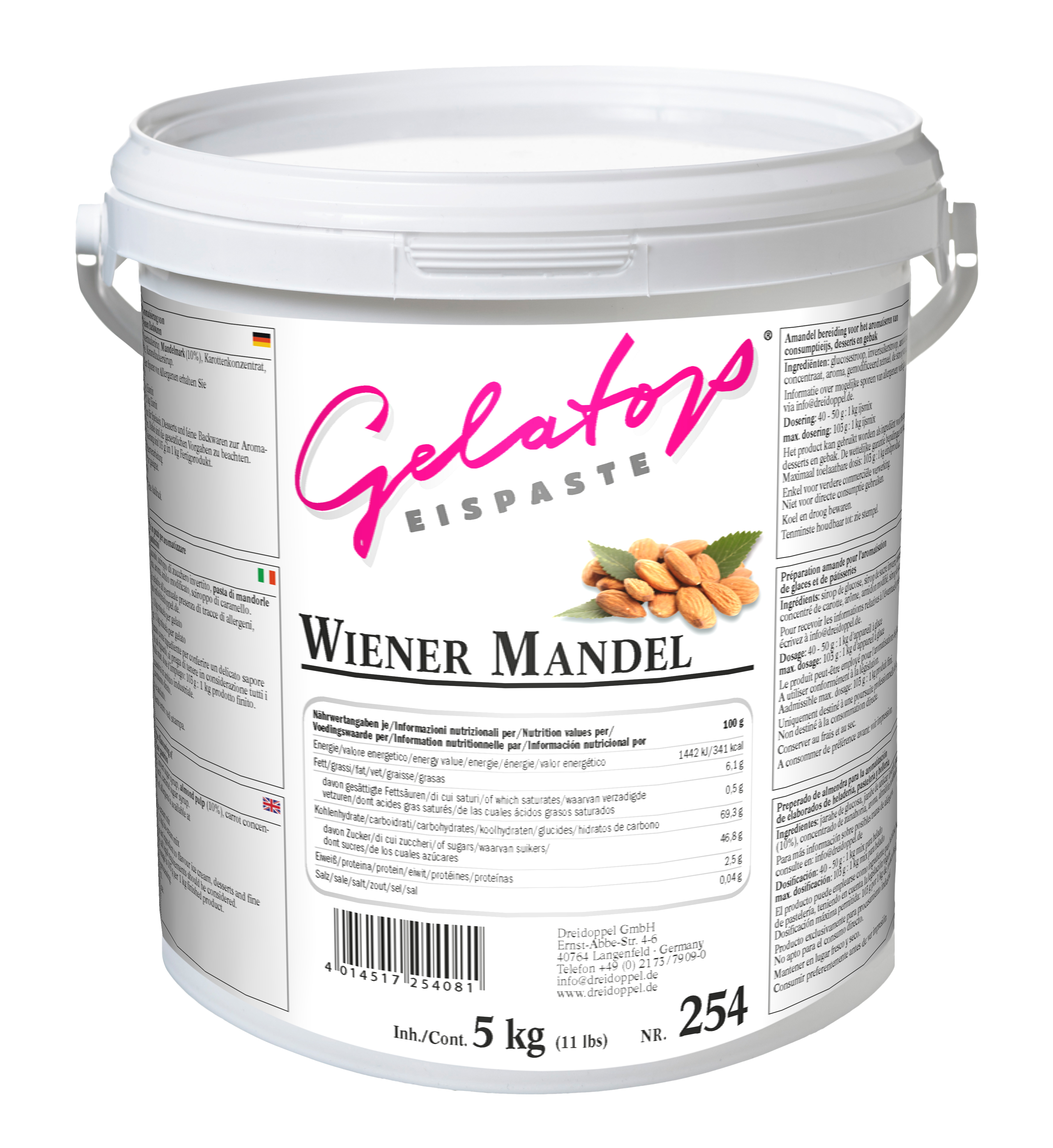 Dreidoppel Eispaste Wiener Mandel 5kg