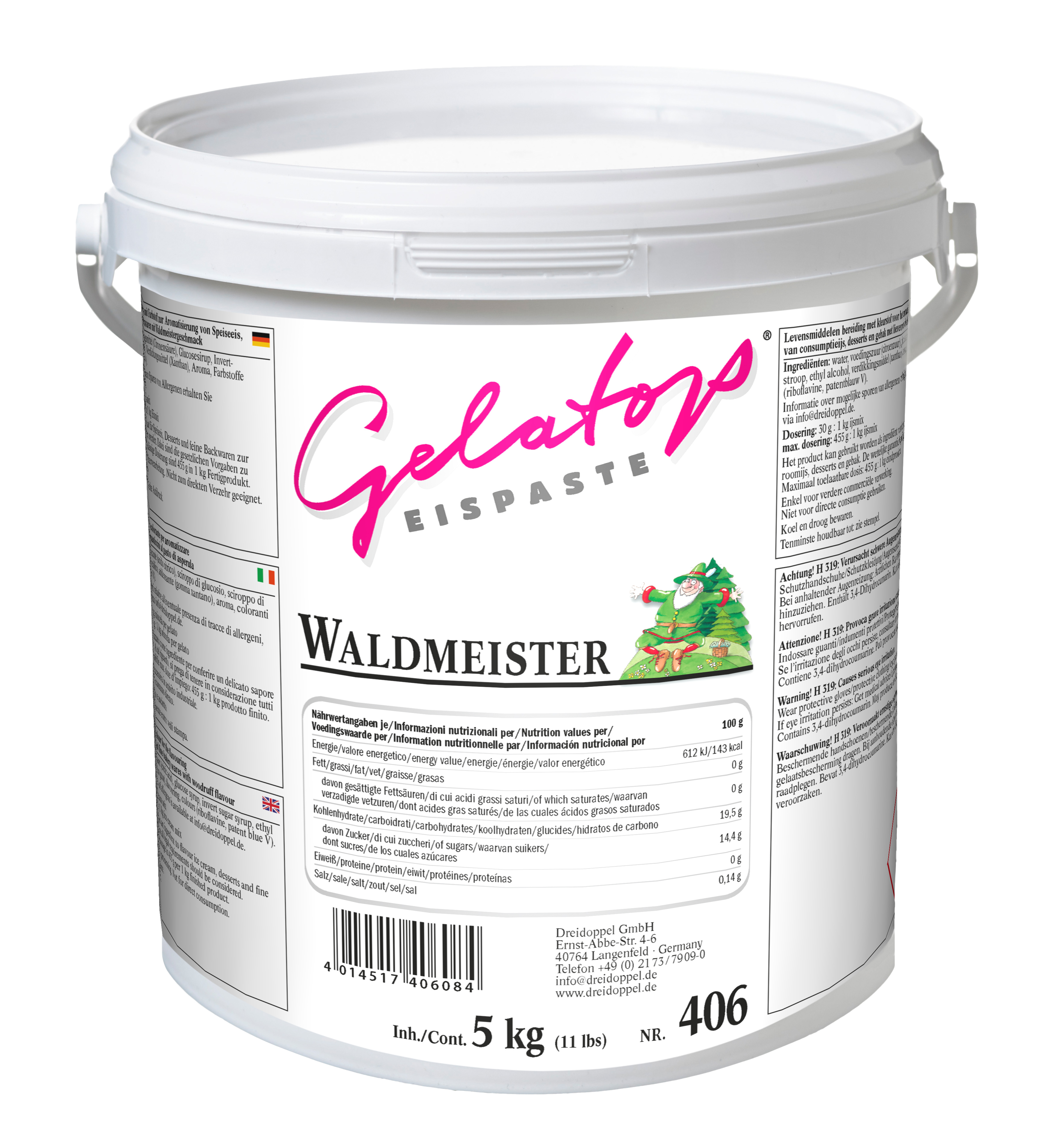 Dreidoppel Fruchtpaste Waldmeister 5kg