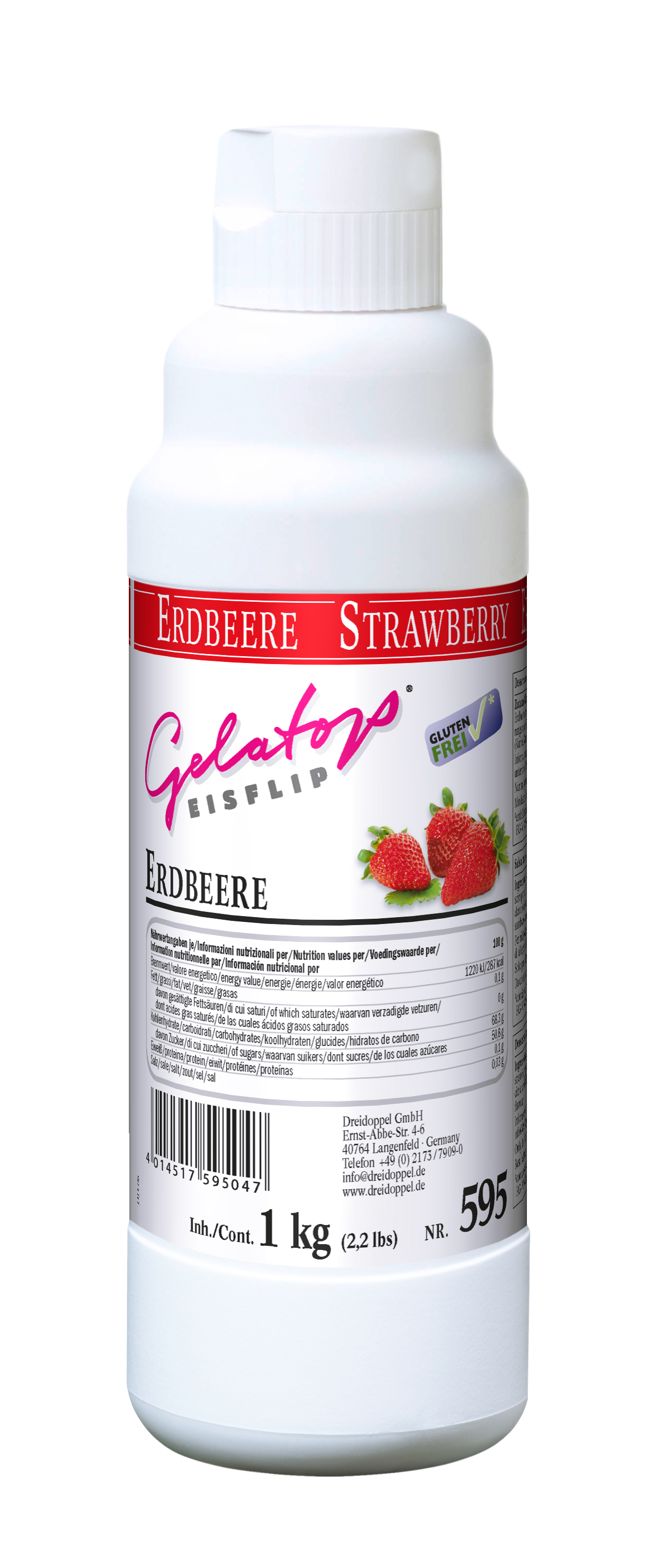 Dreidoppel Topping Erdbeer 1kg