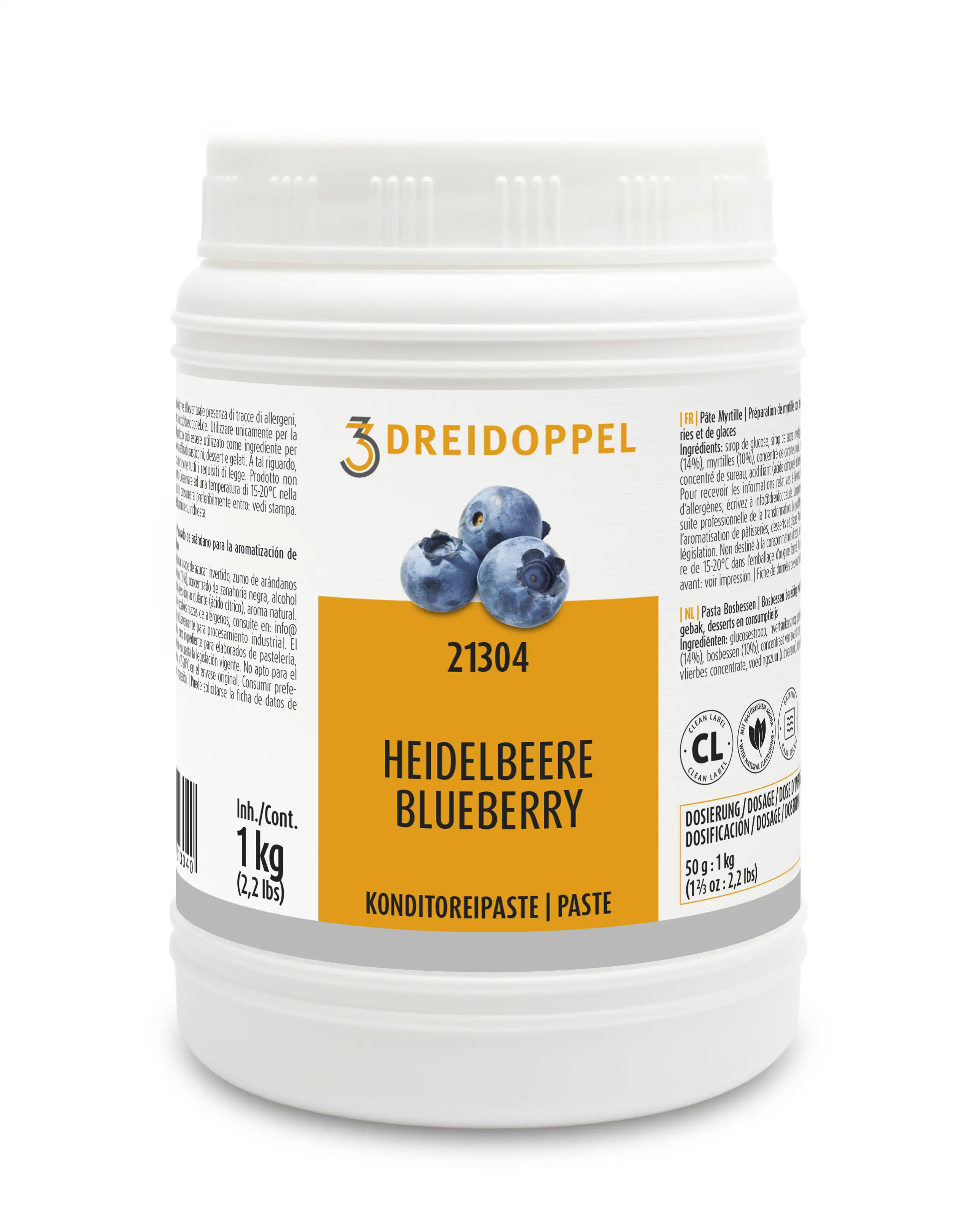 Dreidoppel Konditoreipaste Heidelbeer 1kg