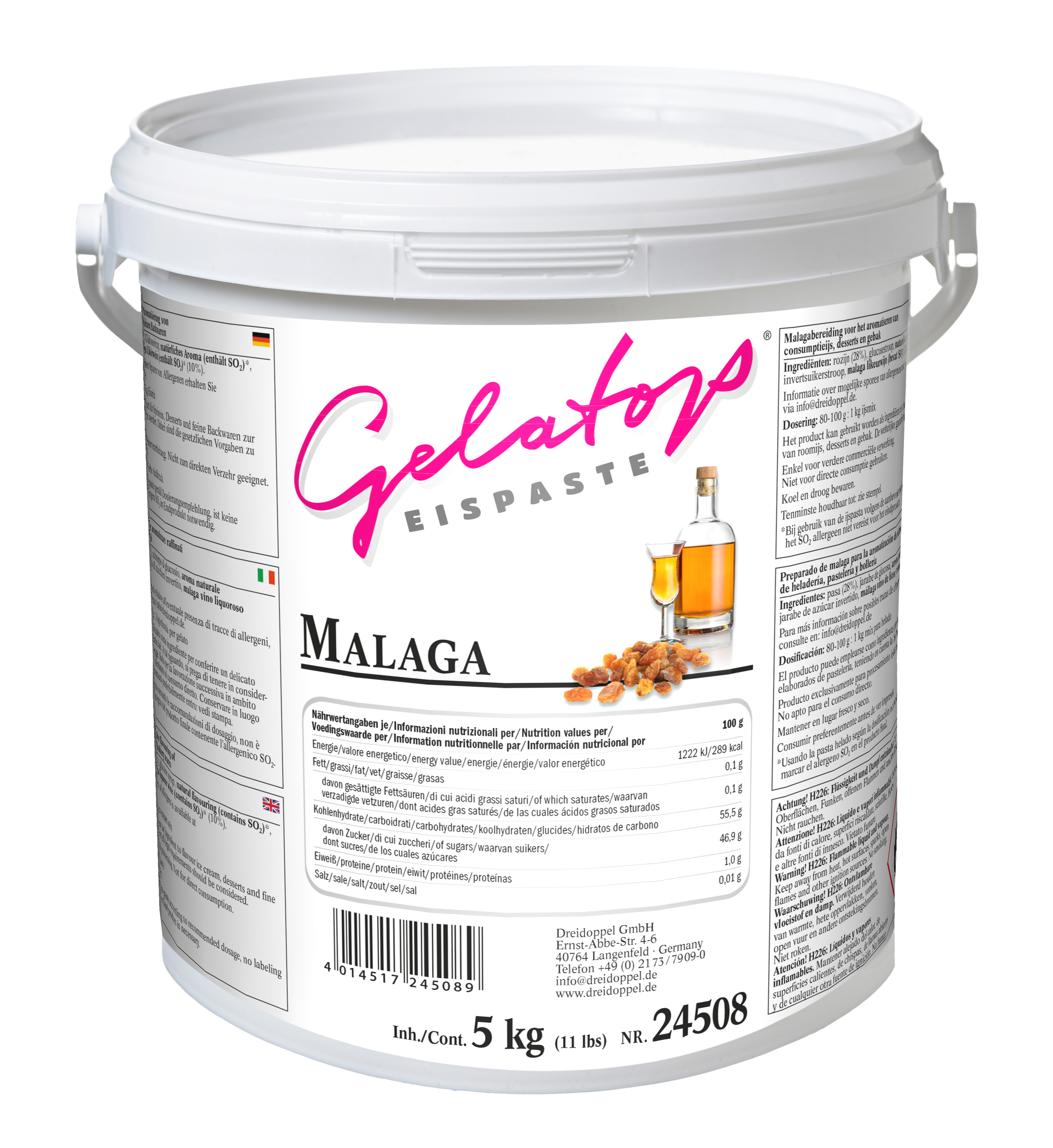 Dreidoppel Eispaste Malaga 5 kg