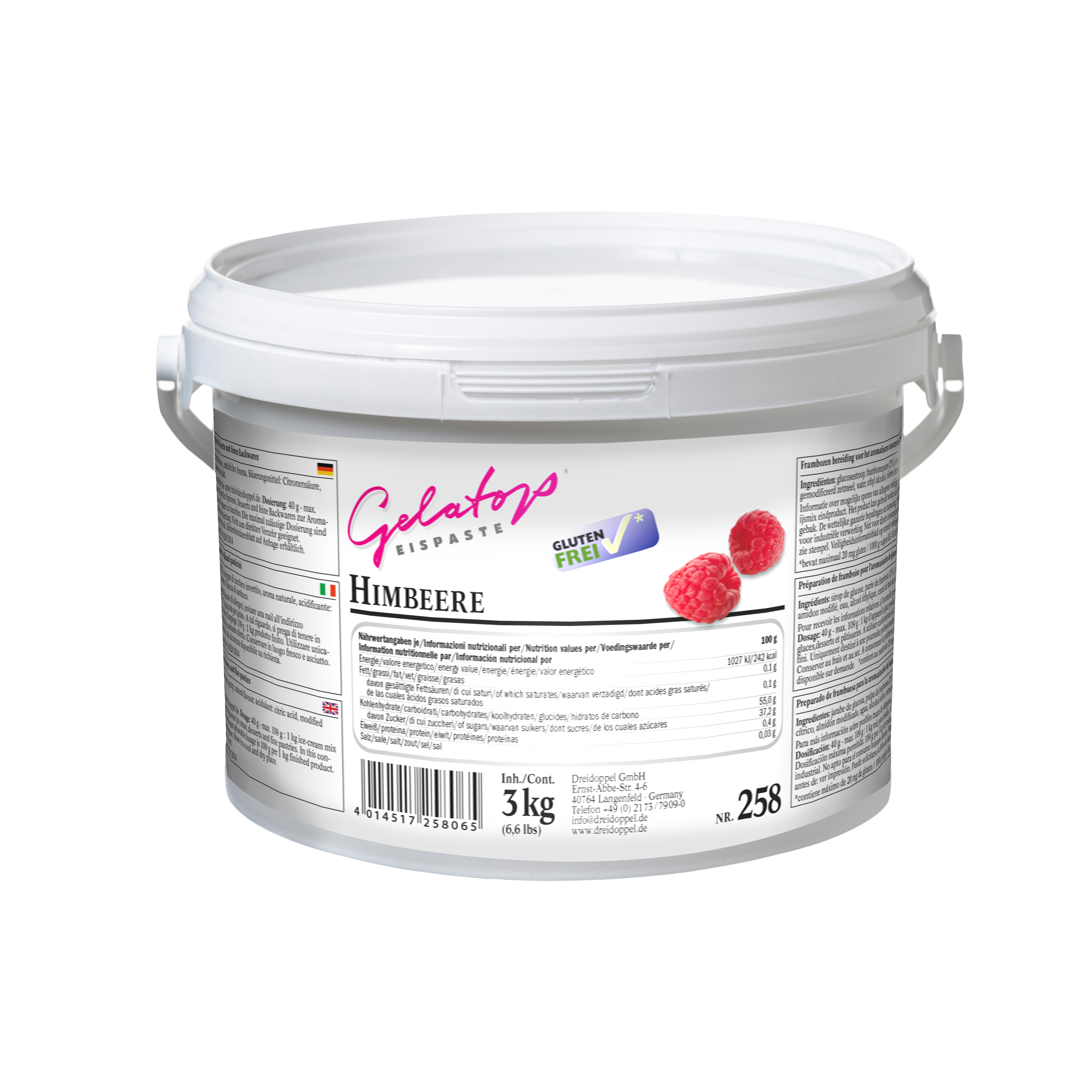 Dreidoppel Fruchtpaste Himbeer 3kg