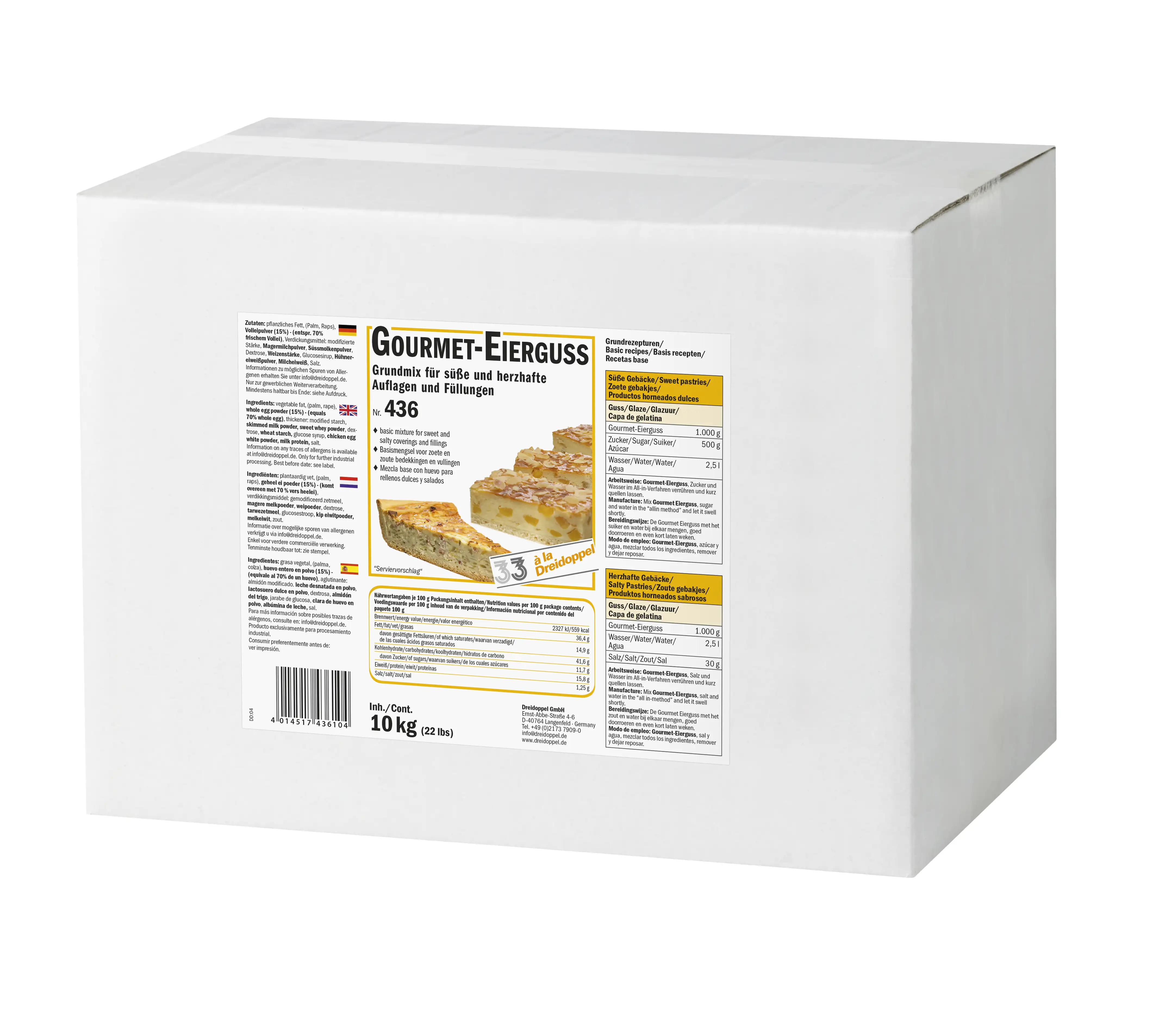 Dreidoppel Gourmet Eierguss 10kg